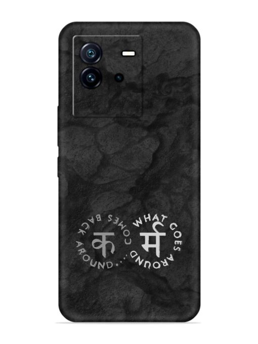 Karma Hindi Word Embossed Soft Silicone Case for Iqoo Neo 6 (5G) Zapvi