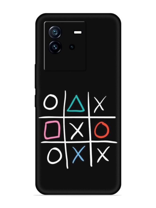 Super Neon Tic-Tac-Toe Embossed Soft Silicone Case for Iqoo Neo 6 (5G) Zapvi