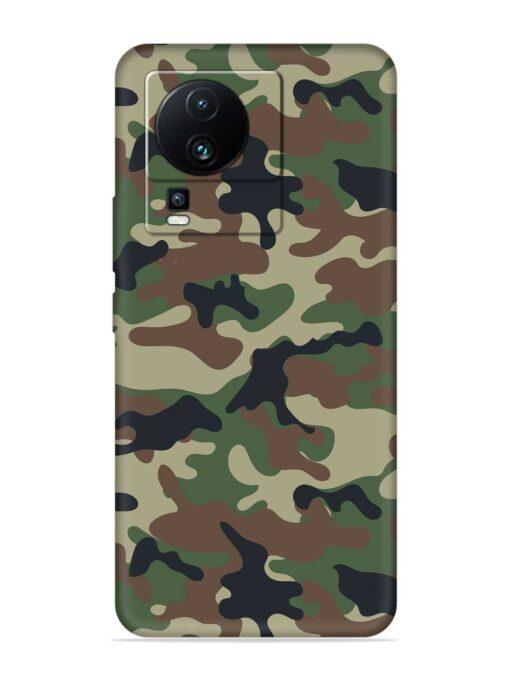 Army Military Camouflage Dark Green Embossed Soft Silicone Case for Iqoo Neo 7 (5G) Zapvi