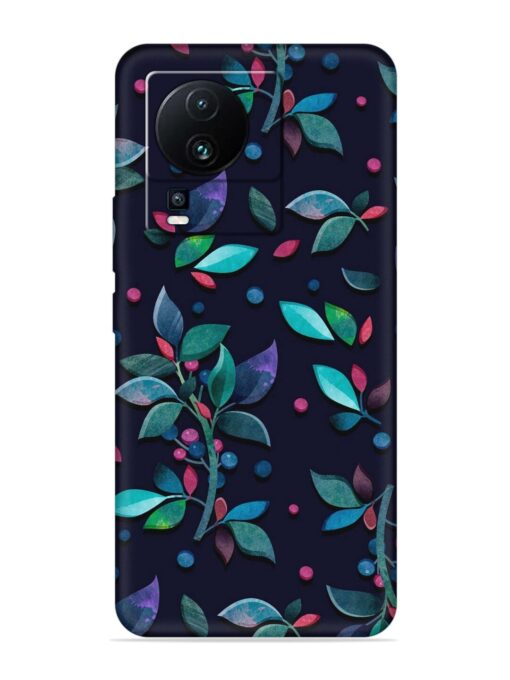 Decorative Watercolor Flower Embossed Soft Silicone Case for Iqoo Neo 7 (5G) Zapvi