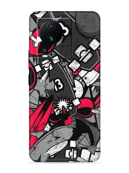 Fictional Doodle Embossed Soft Silicone Case for Iqoo Neo 7 (5G) Zapvi