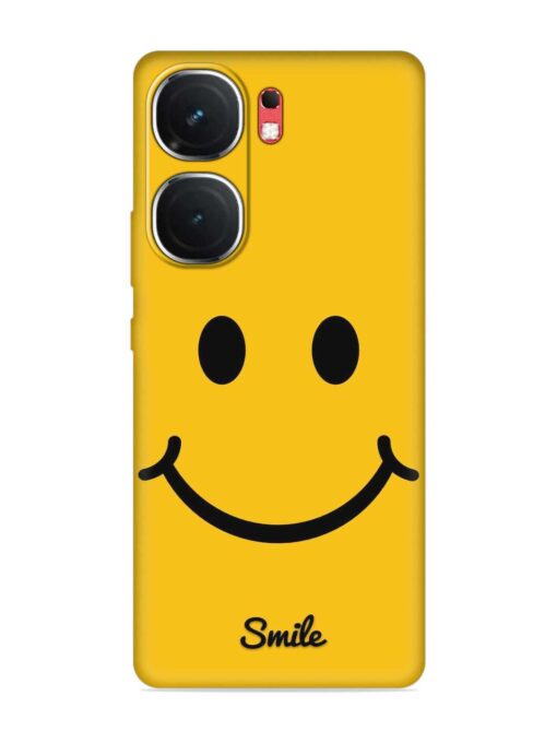 Yellow Smiley Embossed Soft Silicone Case for Iqoo Neo 9 Pro (5G) Zapvi