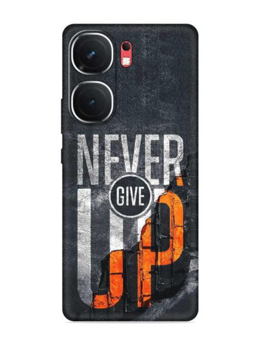 Never Give Up Embossed Soft Silicone Case for Iqoo Neo 9 Pro (5G) Zapvi