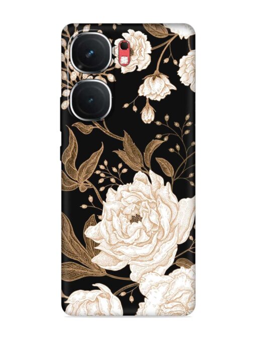 Peonies Roses Floral Embossed Soft Silicone Case for Iqoo Neo 9 Pro (5G) Zapvi