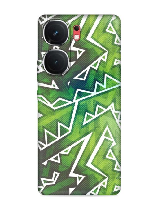 Green Graffiti Seamless Embossed Soft Silicone Case for Iqoo Neo 9 Pro (5G) Zapvi