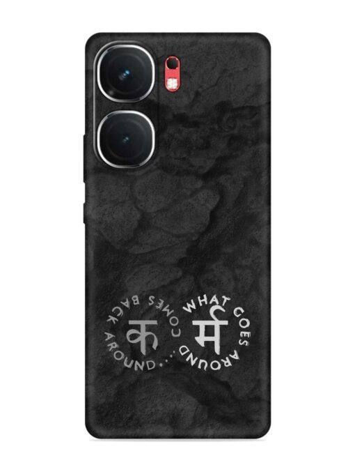 Karma Hindi Word Embossed Soft Silicone Case for Iqoo Neo 9 Pro (5G) Zapvi