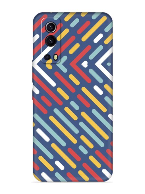 Colored Lines Embossed Soft Silicone Case for Iqoo Z3 (5G) Zapvi