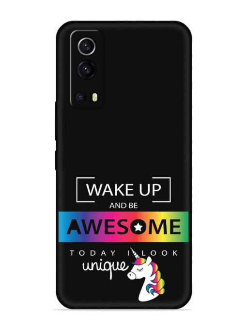 Inspirational Quote Unicorn Embossed Soft Silicone Case for Iqoo Z3 (5G) Zapvi