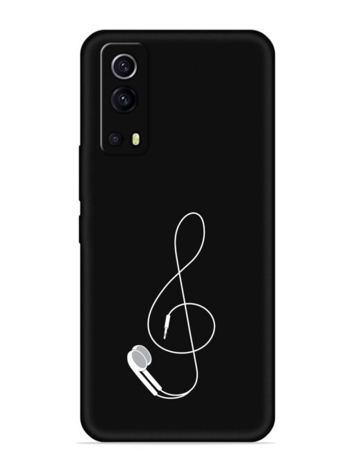 Music Earphone Vector Embossed Soft Silicone Case for Iqoo Z3 (5G) Zapvi