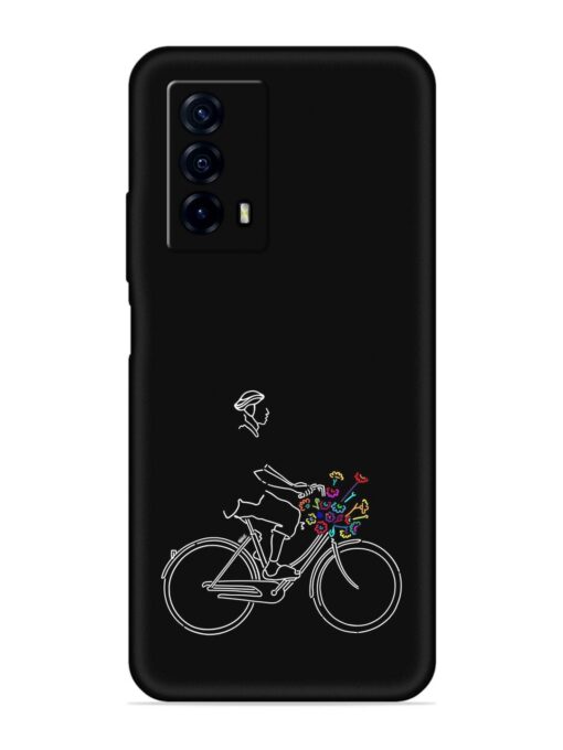 Minimalist Cycle Art Embossed Soft Silicone Case for Iqoo Z5 (5G) Zapvi