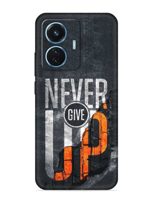 Never Give Up Embossed Soft Silicone Case for Iqoo Z6 (44W) Zapvi