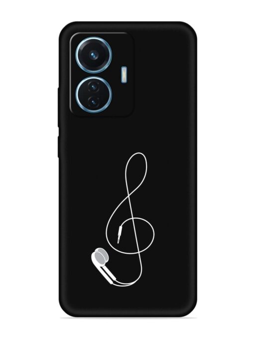 Music Earphone Vector Embossed Soft Silicone Case for Iqoo Z6 (44W) Zapvi