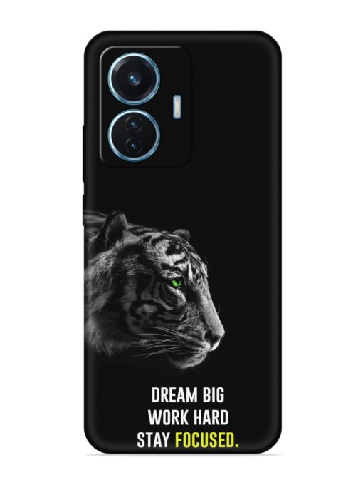 Dream Big Work Hard Embossed Soft Silicone Case for Iqoo Z6 (44W) Zapvi