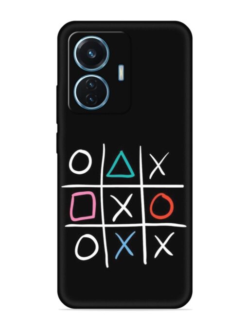 Super Neon Tic-Tac-Toe Embossed Soft Silicone Case for Iqoo Z6 (44W) Zapvi