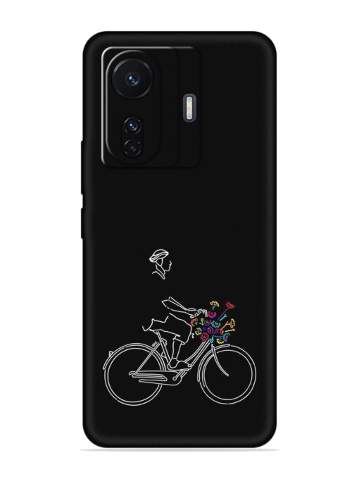 Minimalist Cycle Art Embossed Soft Silicone Case for Iqoo Z6 (5G) Zapvi