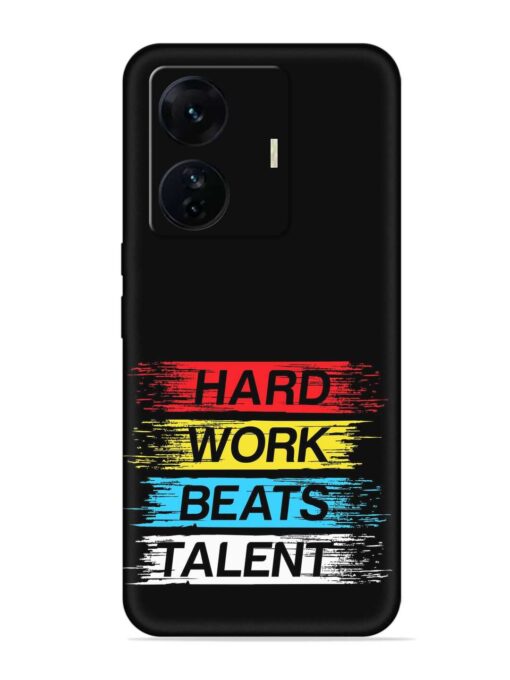 Hard Work Beats Embossed Soft Silicone Case for Iqoo Z6 Pro Zapvi