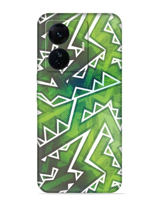 Green Graffiti Seamless Embossed Soft Silicone Case for Iqoo Z6 Pro Zapvi