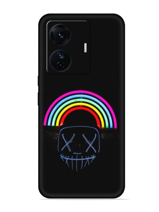 Mask Rainbow Embossed Soft Silicone Case for Iqoo Z6 Pro Zapvi