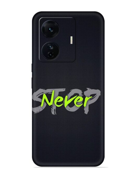 Never Stop Embossed Soft Silicone Case for Iqoo Z6 Pro Zapvi