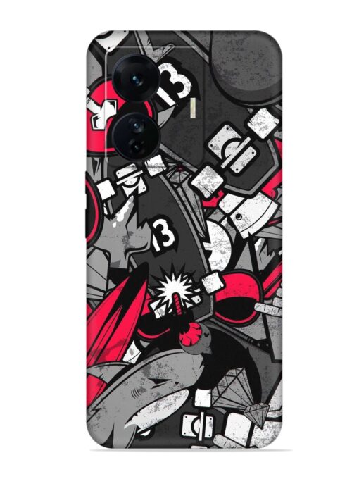 Fictional Doodle Embossed Soft Silicone Case for Iqoo Z6 Pro Zapvi