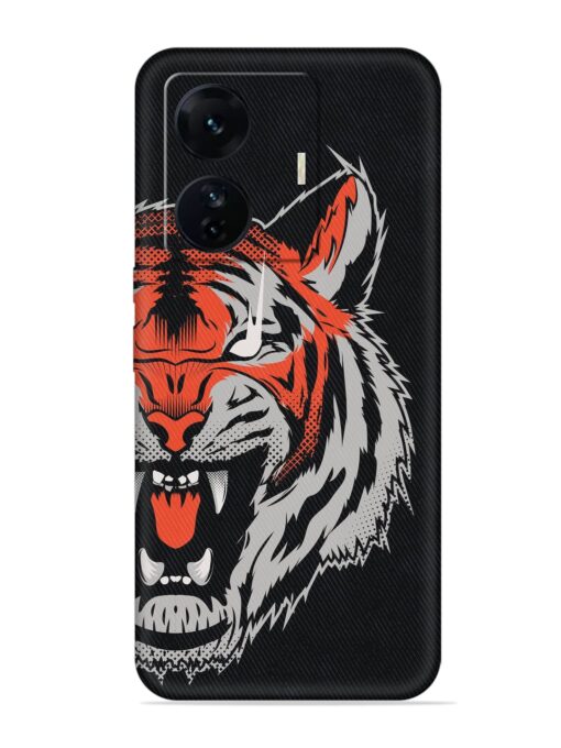 Tiger Aggression Embossed Soft Silicone Case for Iqoo Z6 Pro Zapvi