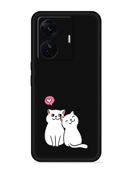 Cute Loving Cats Embossed Soft Silicone Case for Iqoo Z6 Pro Zapvi