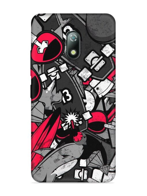 Fictional Doodle Embossed Soft Silicone Case for Itel A23 Zapvi