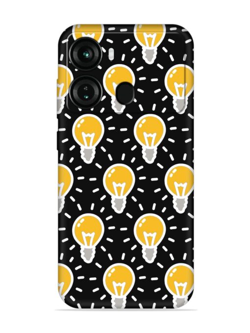 Light Bulb Seamless Embossed Soft Silicone Case for Itel P40 Zapvi