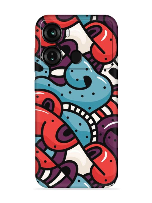 Seamless Backdrop Colorful Embossed Soft Silicone Case for Itel P40 Zapvi