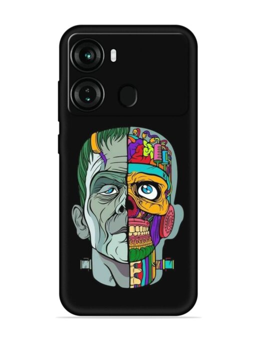 Men Vs Skull Embossed Soft Silicone Case for Itel P40 Zapvi