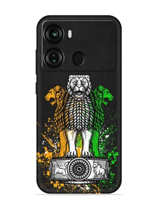 Pillars Of Ashoka Embossed Soft Silicone Case for Itel P40 Zapvi