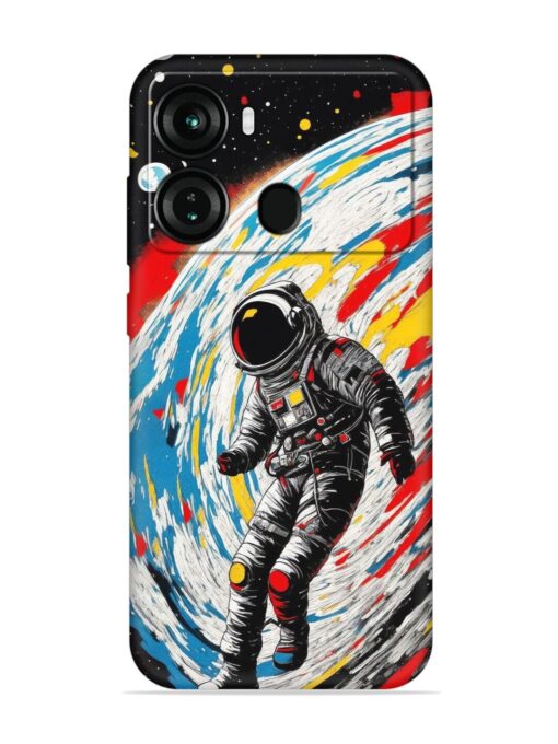 Astronaut Art Embossed Soft Silicone Case for Itel P40 Zapvi