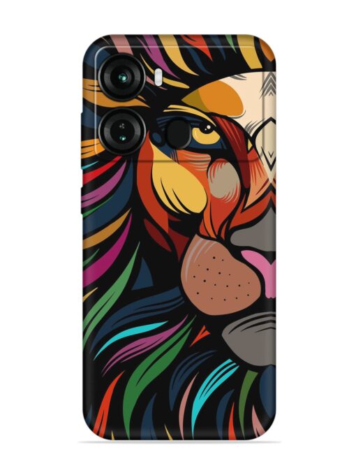 Trippy Lion Art Embossed Soft Silicone Case for Itel P40 Zapvi