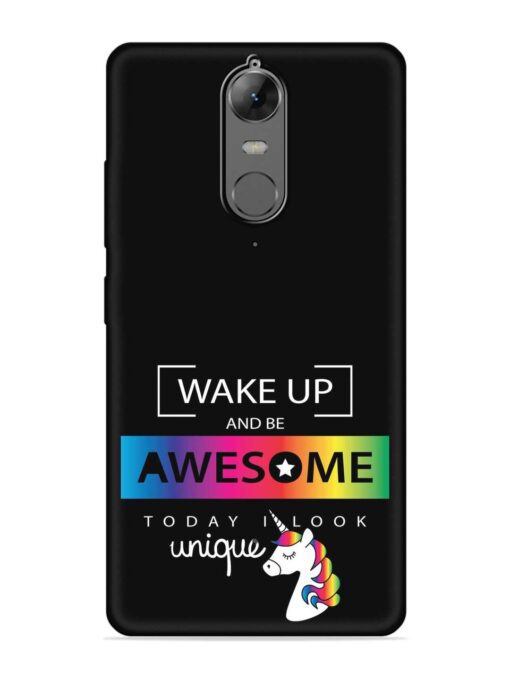 Inspirational Quote Unicorn Embossed Soft Silicone Case for Lenovo K6 Note Zapvi