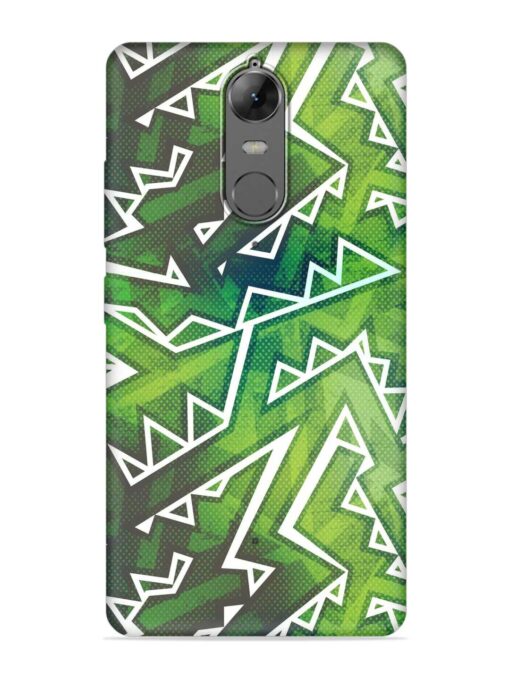 Green Graffiti Seamless Embossed Soft Silicone Case for Lenovo K6 Note Zapvi