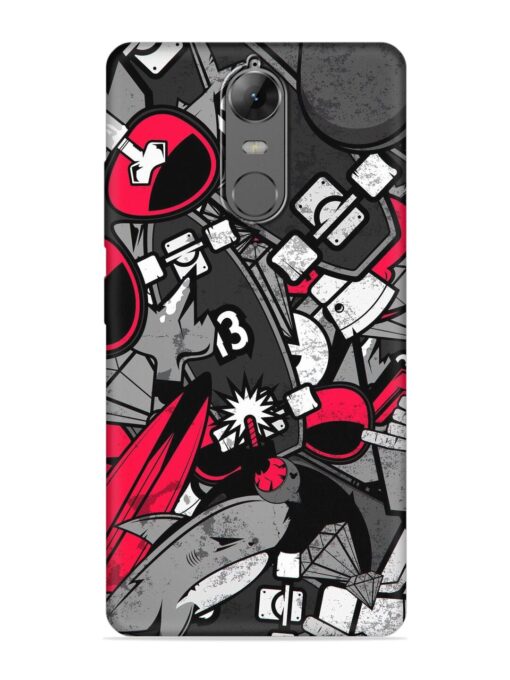 Fictional Doodle Embossed Soft Silicone Case for Lenovo K6 Note Zapvi