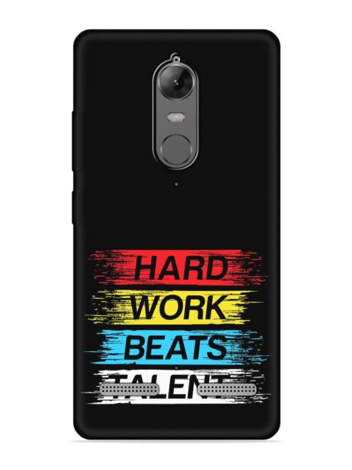 Hard Work Beats Embossed Soft Silicone Case for Lenovo K6 Power Zapvi