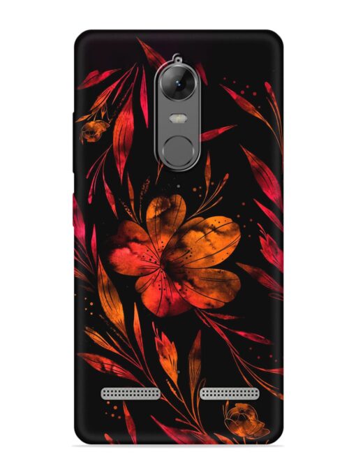 Red Flower Painting Embossed Soft Silicone Case for Lenovo K6 Power Zapvi