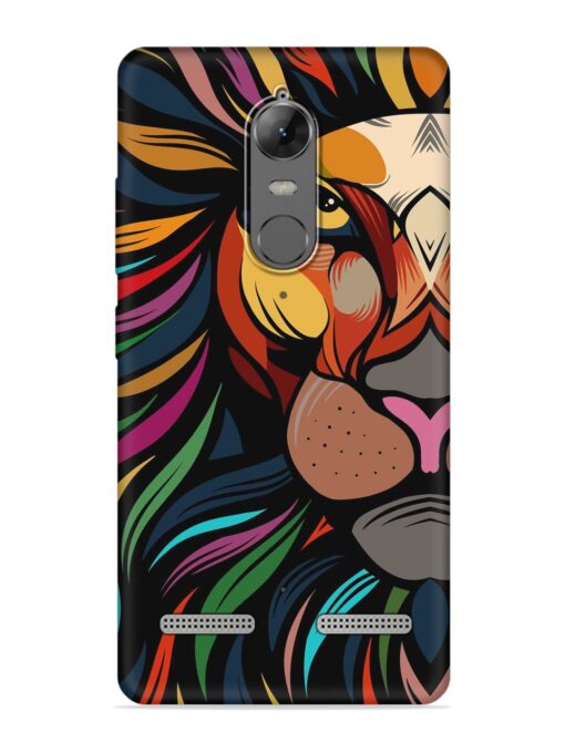 Trippy Lion Art Embossed Soft Silicone Case for Lenovo K6 Power Zapvi