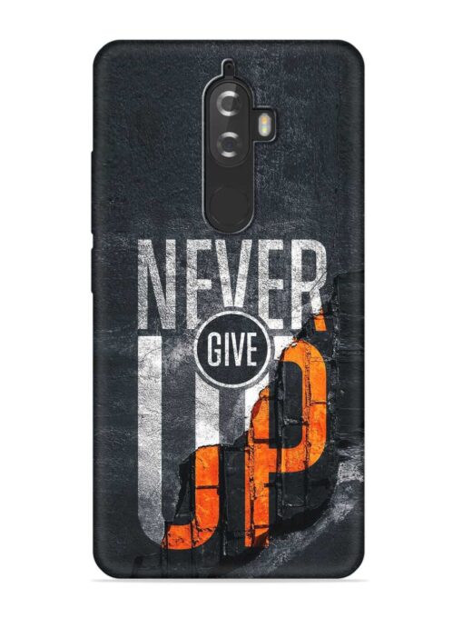 Never Give Up Embossed Soft Silicone Case for Lenovo K8 Plus Zapvi