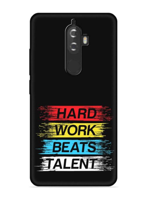 Hard Work Beats Embossed Soft Silicone Case for Lenovo K8 Plus Zapvi