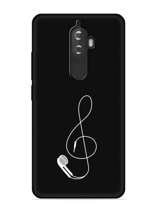 Music Earphone Vector Embossed Soft Silicone Case for Lenovo K8 Plus Zapvi