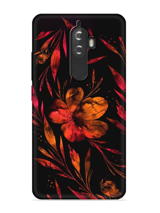 Red Flower Painting Embossed Soft Silicone Case for Lenovo K8 Plus Zapvi