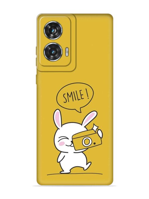 Hey Smile Please Embossed Soft Silicone Case for Motorola Moto Edge 50 Fusion (5G) Zapvi