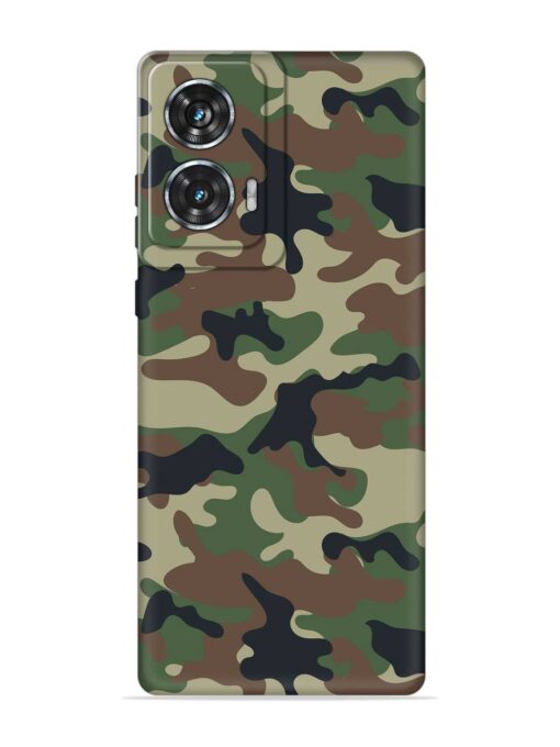 Army Military Camouflage Dark Green Embossed Soft Silicone Case for Motorola Moto Edge 50 Fusion (5G) Zapvi