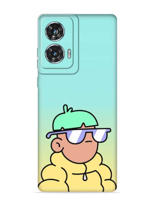 Doodles Cool Character Embossed Soft Silicone Case for Motorola Moto Edge 50 Fusion (5G) Zapvi