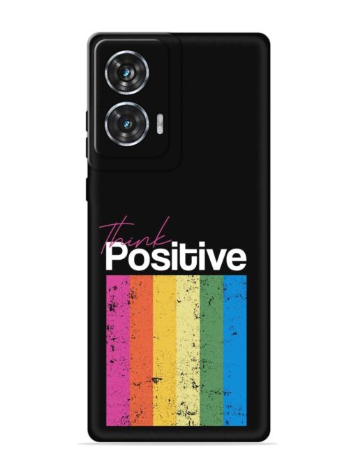 Think Positive Typography Embossed Soft Silicone Case for Motorola Moto Edge 50 Fusion (5G) Zapvi