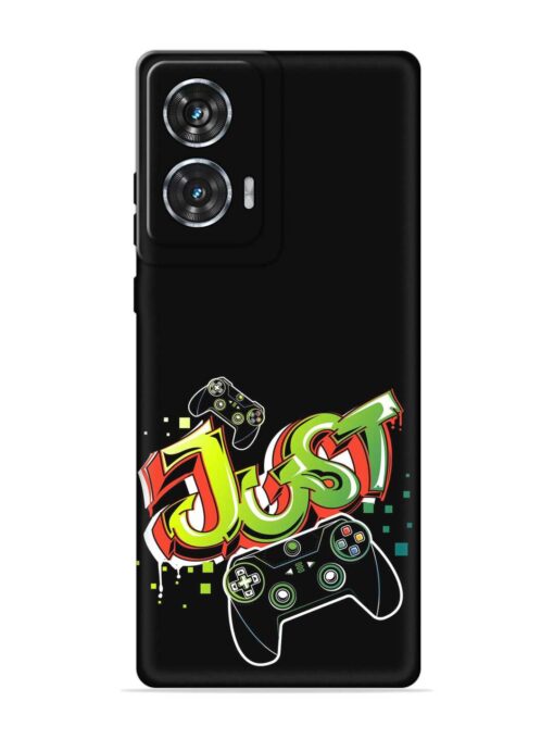 Graffiti Gamepad Illustration Embossed Soft Silicone Case for Motorola Moto Edge 50 Fusion (5G) Zapvi