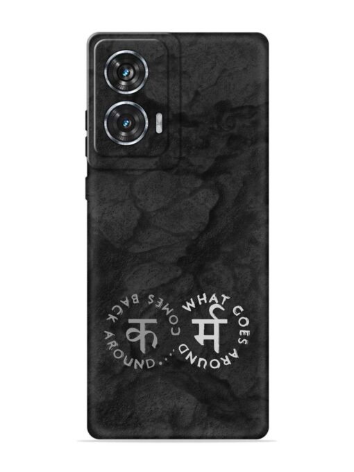 Karma Hindi Word Embossed Soft Silicone Case for Motorola Moto Edge 50 Fusion (5G) Zapvi