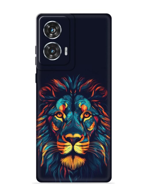 Colorful Lion Embossed Soft Silicone Case for Motorola Moto Edge 50 Fusion (5G) Zapvi